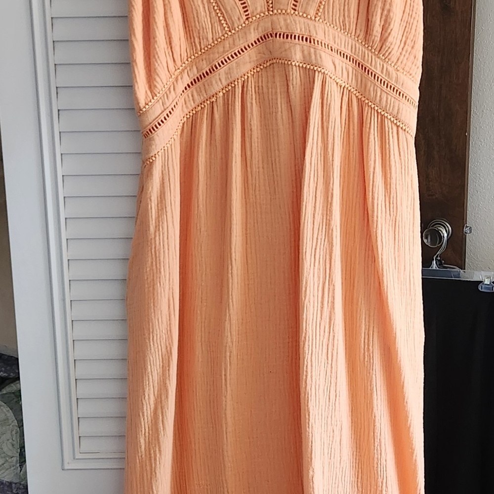 Steve Madden Orange Strapless Sundress Casual